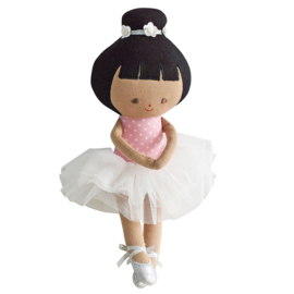 Alimrose Knuffelpop, Baby Ballerina Pink Spot, 25 cm