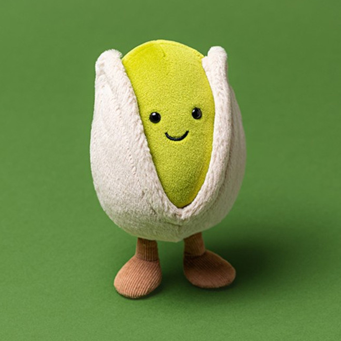 Jellycat Knuffel Pistachenoot, Amuseables Horatio Pistachio, 14cm