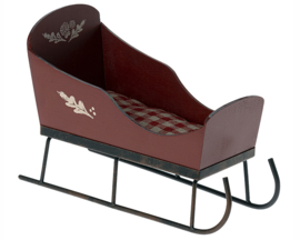 Maileg Slee Mini, Sleigh Mini Red, 18cm