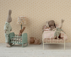 Maileg metalen wiegje, Cradle, My / Baby mouse - Blue mint