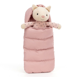 Jellycat Knuffel Poes in slaapzak, Snuggler Cat