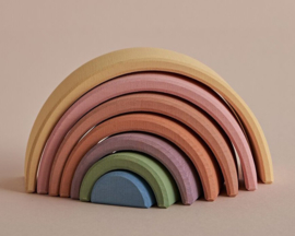 Raduga Grëz Houten Regenboog klein, Pastel Earth, 7-delig