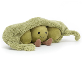 Jellycat Knuffel Peul met Erwtjes, Amuseable Pea in a Pod, 26cm