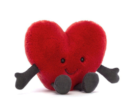 Jellycat Knuffel Hartje, Amuseable Red Heart Little, 11 cm