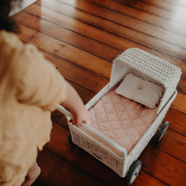 Olli Ella Beddengoed voor Poppenwagen Strolley, Rose