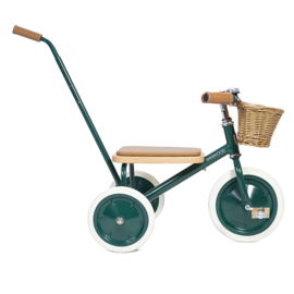 Banwood Trike Driewieler - Groen - met duwstang en mandje