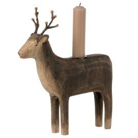 Maileg houten Kandelaar Rendier, Reindeer candle holder, Large, 21cm