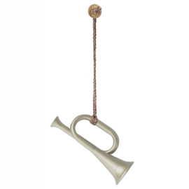 Maileg Metalen Trompet Ornament, Trumpet, Zilver