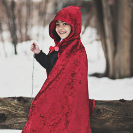 Roodkapje Cape, Red Riding Hood Cape, 7-8 jaar
