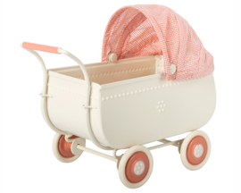 Maileg poppenwagen/kinderwagen Micro Coral, hoogte 15cm