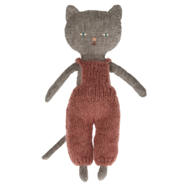 Maileg Knuffel Poesje in Overall, Chatons, Kitten - Grey, 24 cm