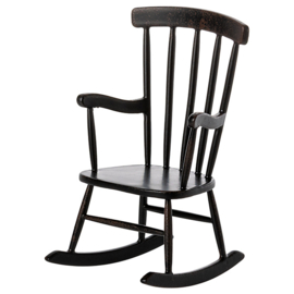 Maileg Schommelstoel voor Muizen, Rocking chair - Anthracite
