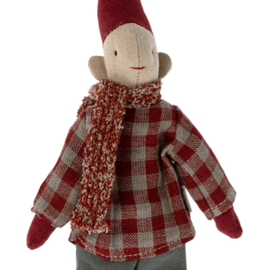 Maileg Pixy, Size 1 - Climbing Pixy, Boy - Blouse rood, 26 cm