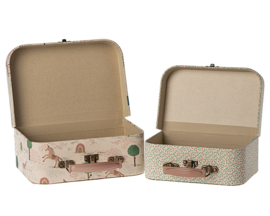 Maileg Set koffertjes bekleed met textiel, Suitcases with fabric