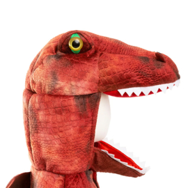 Dinosaurus Cape Grandasaurus T-Rex Cape met klauwen, Rood, 4-6 jaar