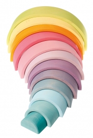 Grimm's houten Regenboog 12-delig, Pastel kleuren