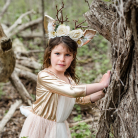Jurk Hertje met haarband, Woodland Deer Dress, 7-8 jaar
