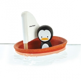 Plan Toys Zeilbootje met pinguïn