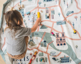 Play & Go Speelkleed / opbergzak Paris Map, Dubbelzijdig