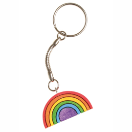 Grimm's Houten Regenboog Sleutelhanger