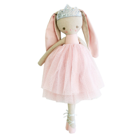 Alimrose Knuffelpop, Billie Princess Bunny Pink, 43 cm