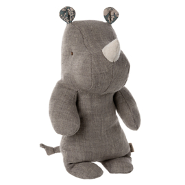 Maileg Knuffel Neushoorn Safari Friends Rhino Small, Grey