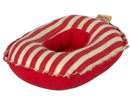 Maileg Rubber Boot voor kleine muizen, Rubber boat, Small mouse - Red stripe
