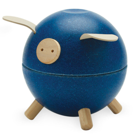 Plan Toys Spaarvarken, Piggy Bank, Blauw