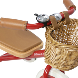 Banwood Trike Driewieler - Rood - met duwstang en mandje