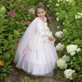 Prinsessen Cape met rozenblaadjes, Golden Rose Princess Cape, 3-4 jaar