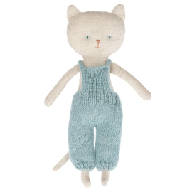 Maileg Knuffel Poesje in Overall, Chatons, Kitten - Dark Nature, 24 cm