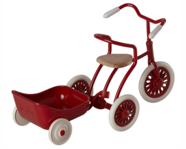 Maileg Aanhanger voor driewieler, Tricycle hanger, rood