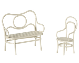 Maileg Meubelset voor Muizen, Café set, Mouse, Small - Off white