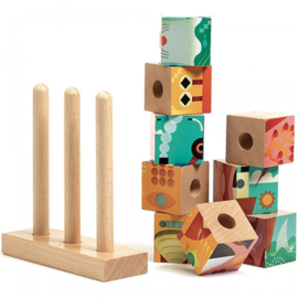 Djeco Houten Blokpuzzel, Puzz-Up, Sea