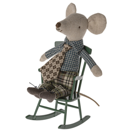 Maileg Schommelstoel voor Muizen, Rocking chair - Dark Green