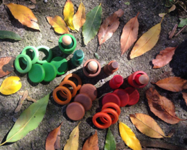 Grapat Nins, bakjes, ringen en munten, 27-delig, Herfst