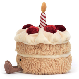 Jellycat Knuffel Taartje, Amuseable Birthday Cake, 16cm