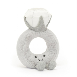 Jellycat Knuffel Ring met Diamant, Amuseable Diamond Ring, 20 cm