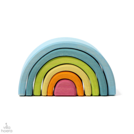 Grimm's houten Regenboog 6-delig, Pastel, Mini