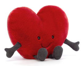 Jellycat Knuffel Hart, Amuseable Red Heart Large, 17 cm