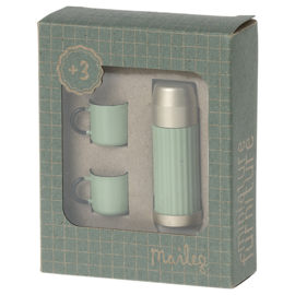 Maileg Mini Thermosfles met mokken, Mint