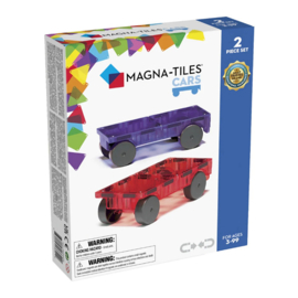 Magna-Tiles Magnetische tegels uitbreidingsset auto's 2 stuks, Rood-Paars