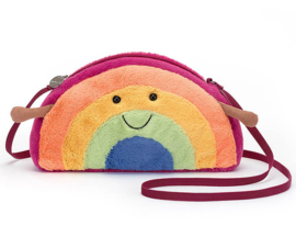 Jellycat Regenboog Tasje, Amuseable Rainbow Bag, 25cm