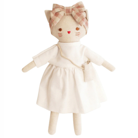 Alimrose Knuffel Poes, Mini Lilly Kitty, Ivory Rose, 26 cm