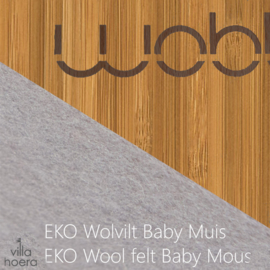 Wobbel original bamboe - vilt baby muis