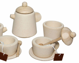 Plan Toys Houten Theeservies Tea Set, Naturel