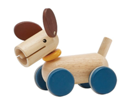 Plan Toys Duw- en Trek Puppy, Push and Pull Puppy