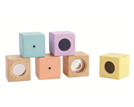 Plan Toys Blokken, Pastel Sensory Blocks