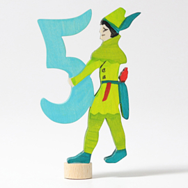 Grimm's Decoratiefiguur / Steker Sprookjes Cijfer 5 Robin Hood