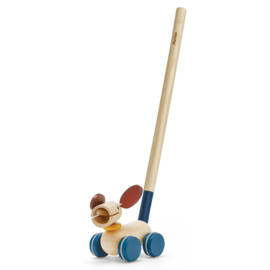 Plan Toys Duw- en Trek Puppy, Push and Pull Puppy